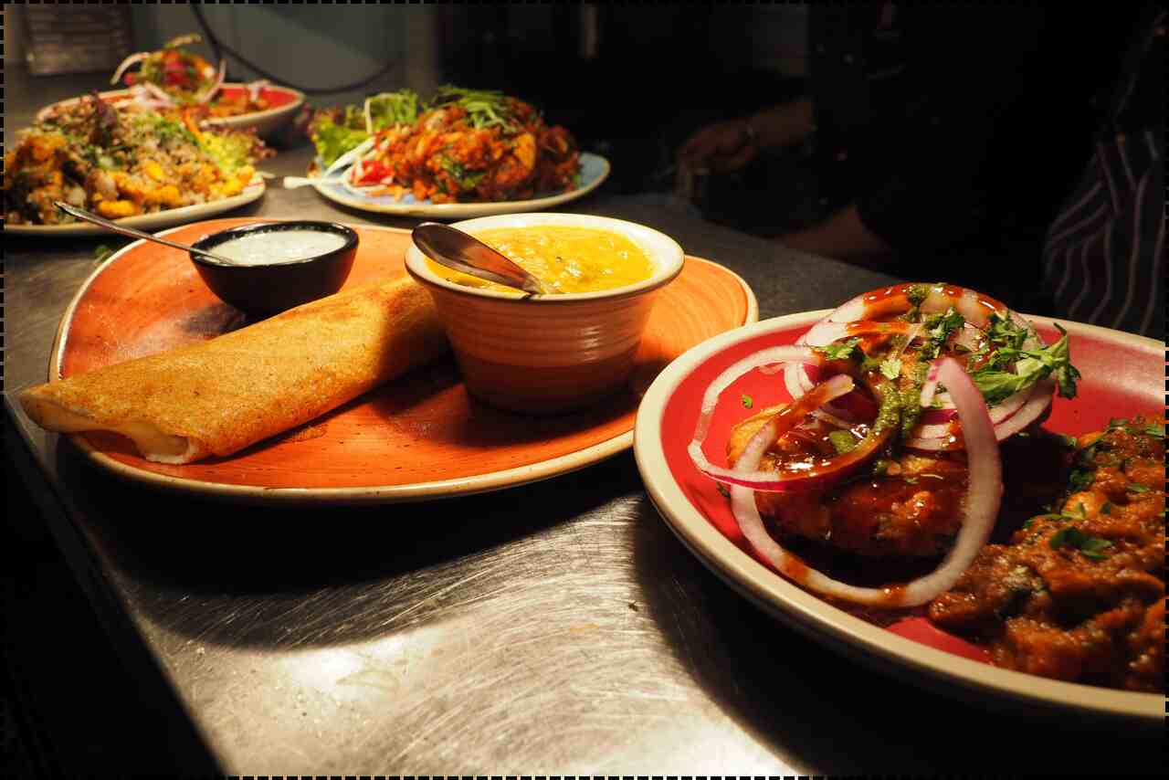 A tempting assortment of dishes beautifully arranged on a platter